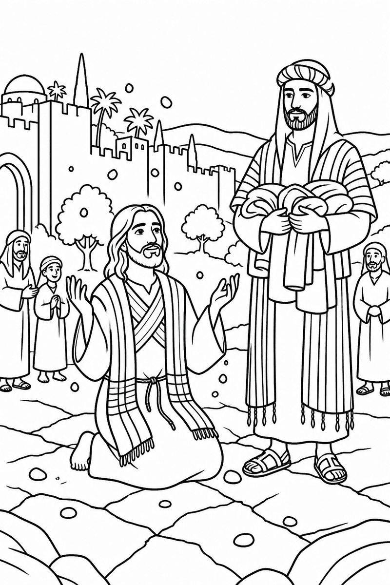Stephen the Witness coloring page 3