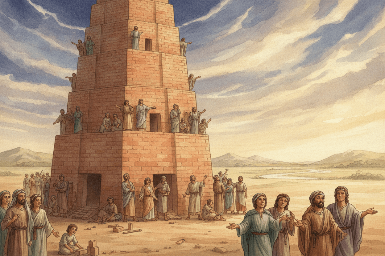 Tower of Babel for Kids: What Went Wrong in Genesis 11? — illustration for BibleHeroes blog