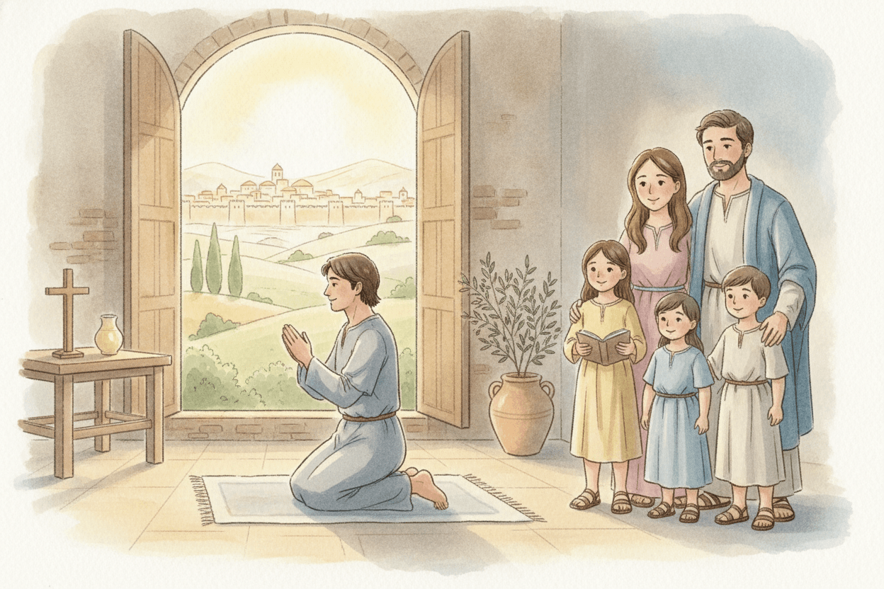 Why Did Daniel Keep His Window Open? — illustration for BibleHeroes blog