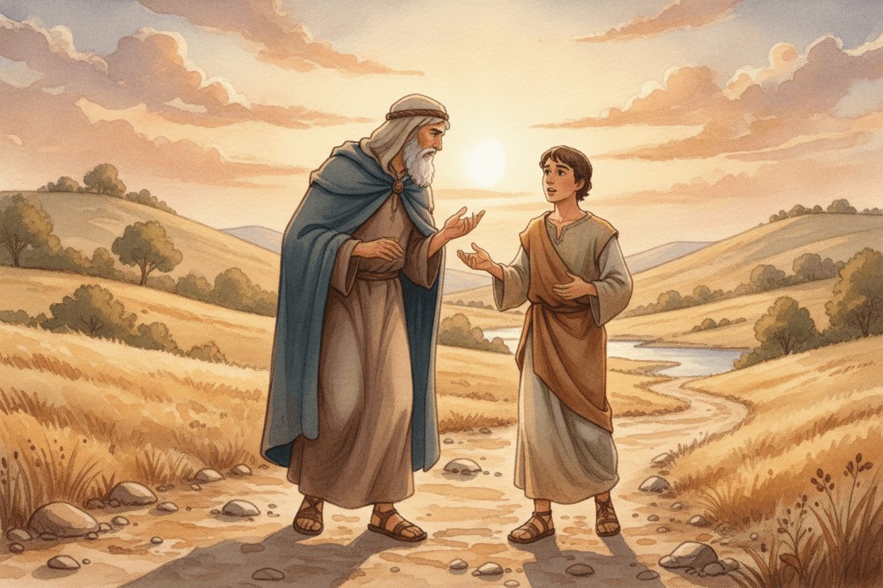 What Elisha Means by a “Double Portion” — illustration for BibleHeroes blog