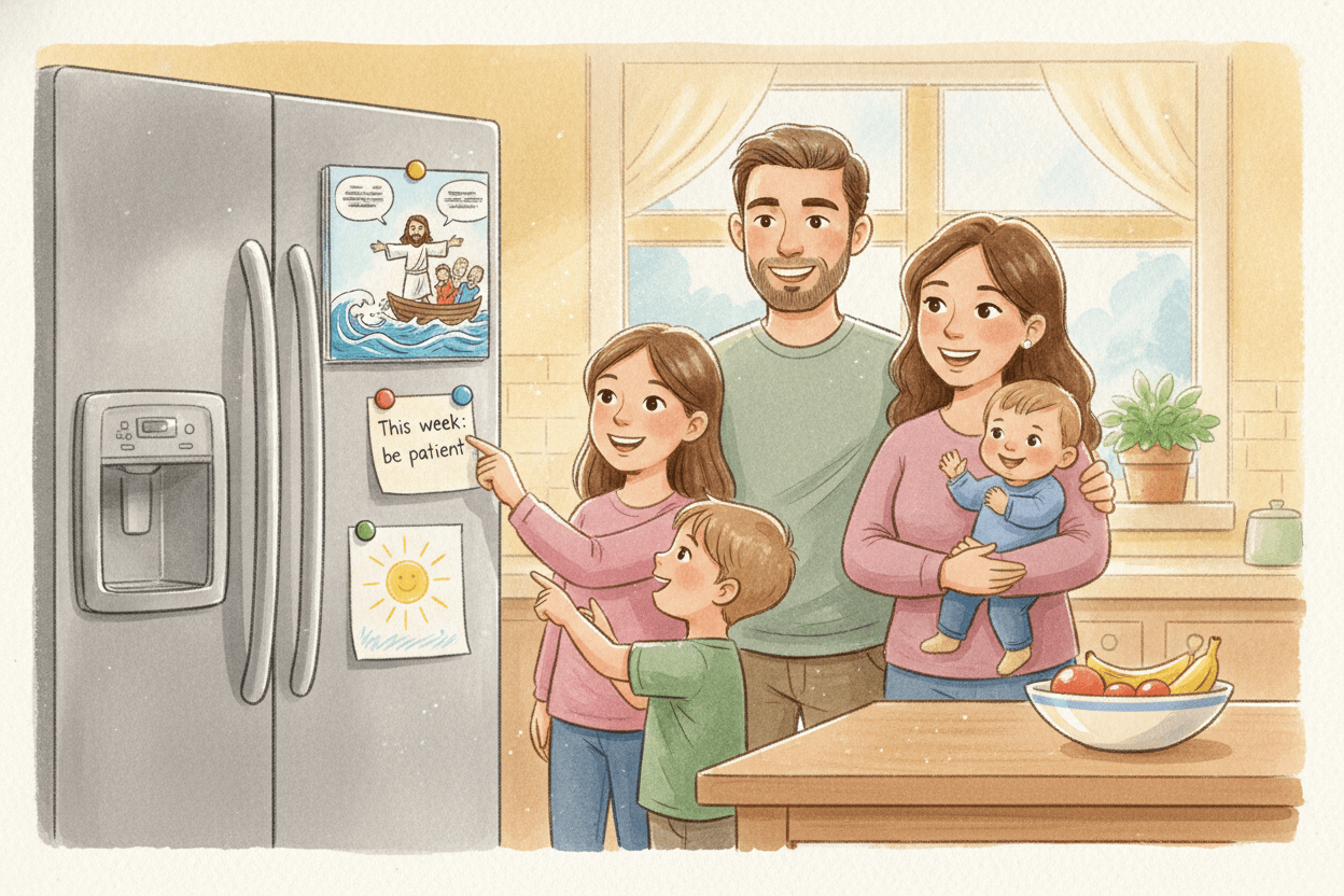 Try This One Small Family Prayer This Week — illustration for BibleHeroes blog