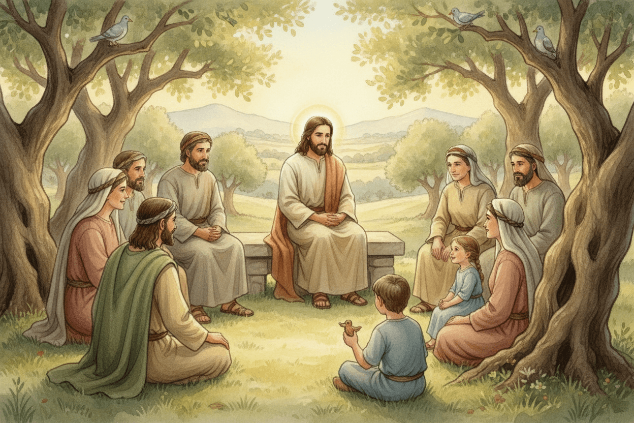 Start With the Person Who Taught the Prayer — illustration for BibleHeroes blog
