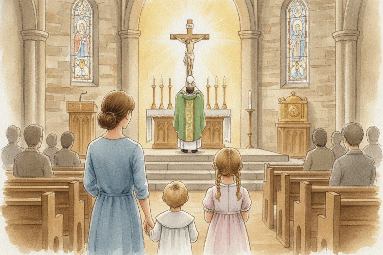 The Breaking of the Bread Means the Eucharist — illustration for BibleHeroes blog