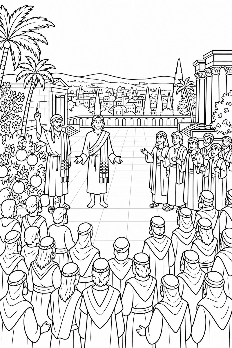 Pentecost coloring page 2