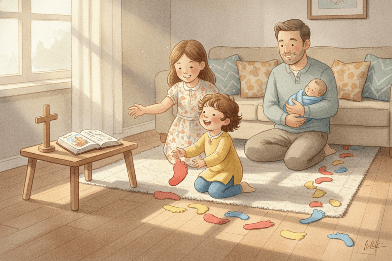 Footprints of Discipleship: Jesus Calls Us to Follow — illustration for BibleHeroes blog