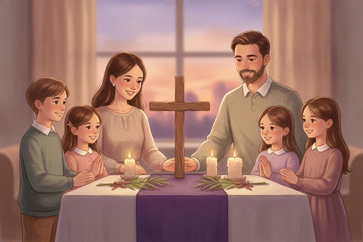 Help Kids Hold Joy and Holy Week Together — illustration for BibleHeroes blog