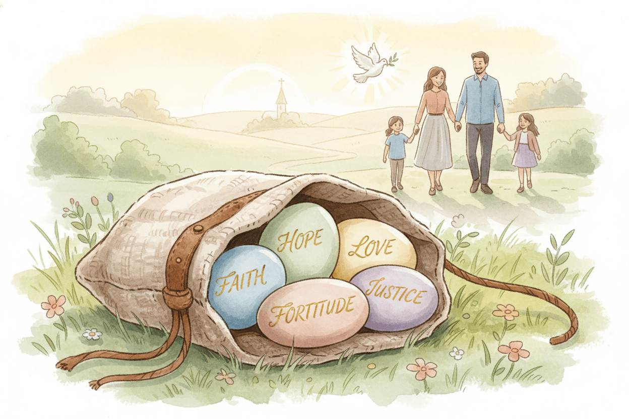 The Five Smooth Stones: Gifts from God — illustration for BibleHeroes blog