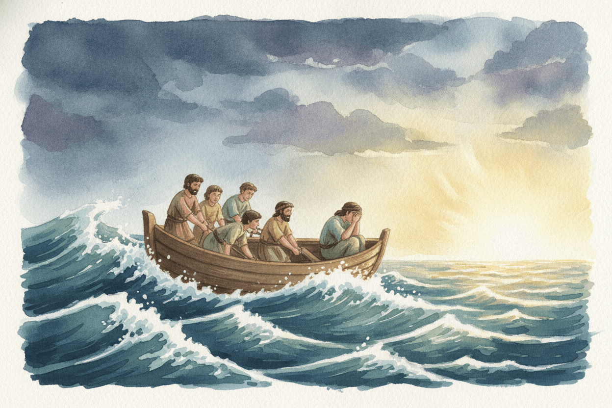 The Storm Shows That Our Choices Touch Other People — illustration for BibleHeroes blog