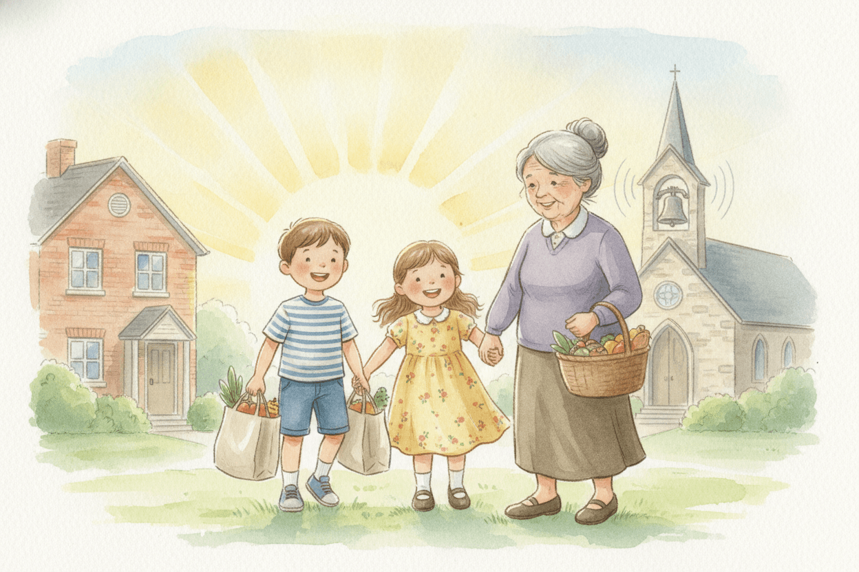 Give Kids the Big Picture: Love God, Love Neighbor — illustration for BibleHeroes blog