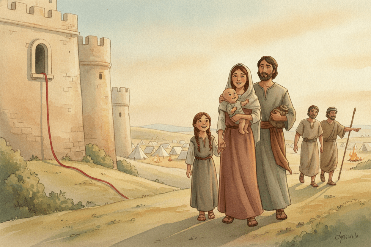 Rahab Shows That Mercy Is Not Missing From the Story — illustration for BibleHeroes blog