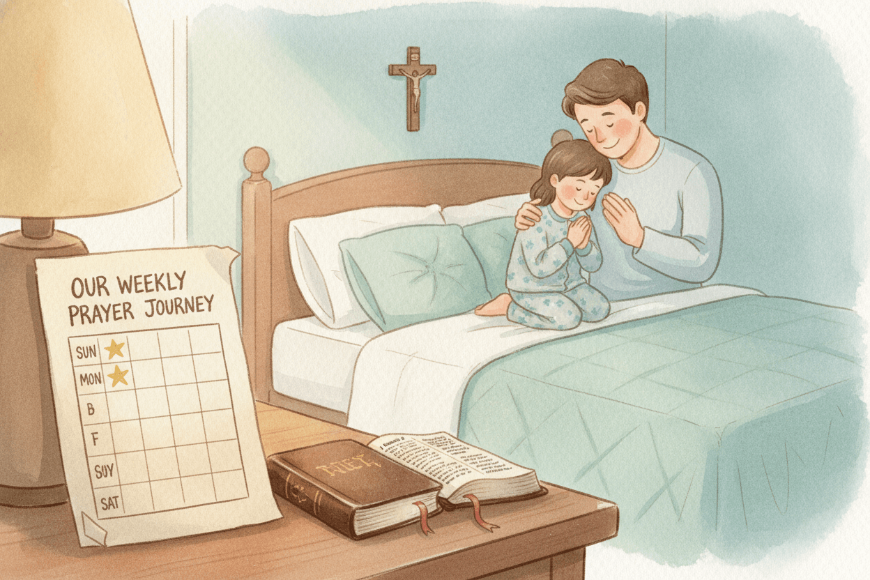 Try This Listening Prayer for Seven Nights This Week — illustration for BibleHeroes blog