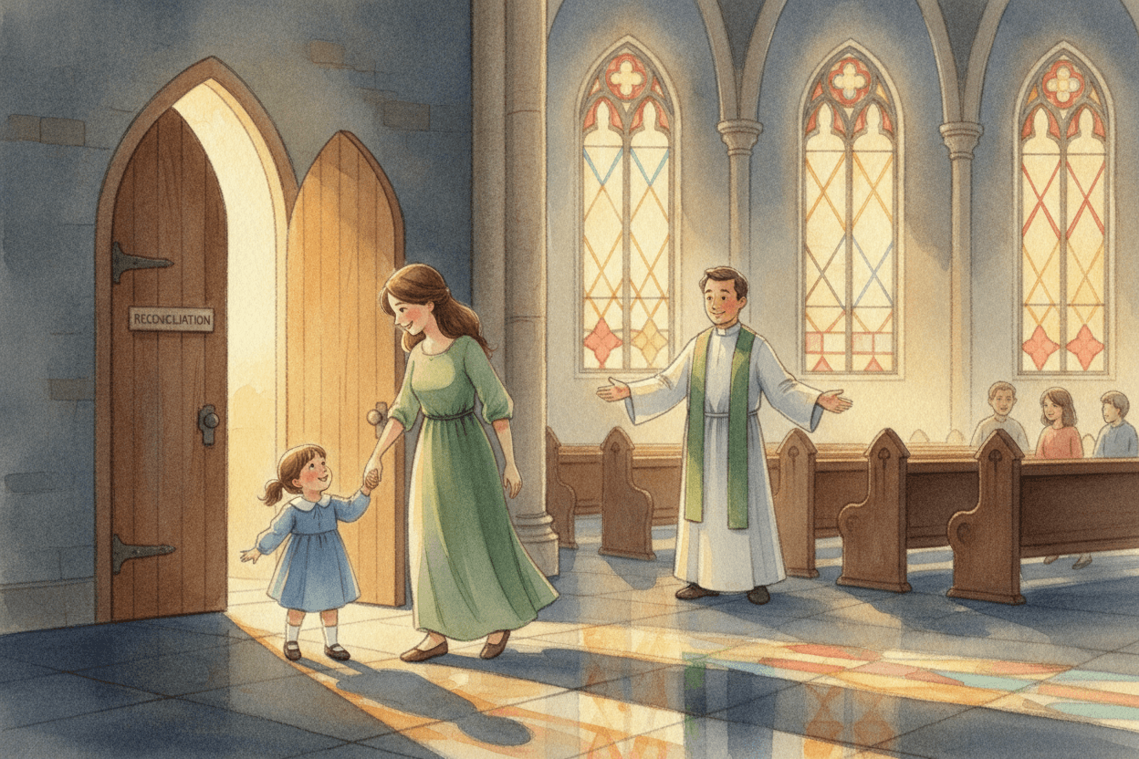 Connect Jonah’s Second Chance to the Sacrament of Reconciliation — illustration for BibleHeroes blog