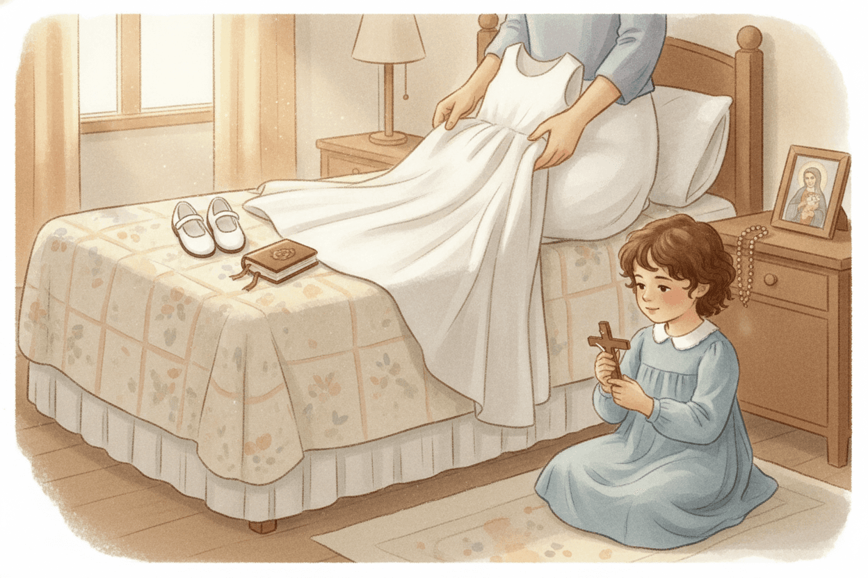 Begin With the Question Beneath the White Dress — illustration for BibleHeroes blog