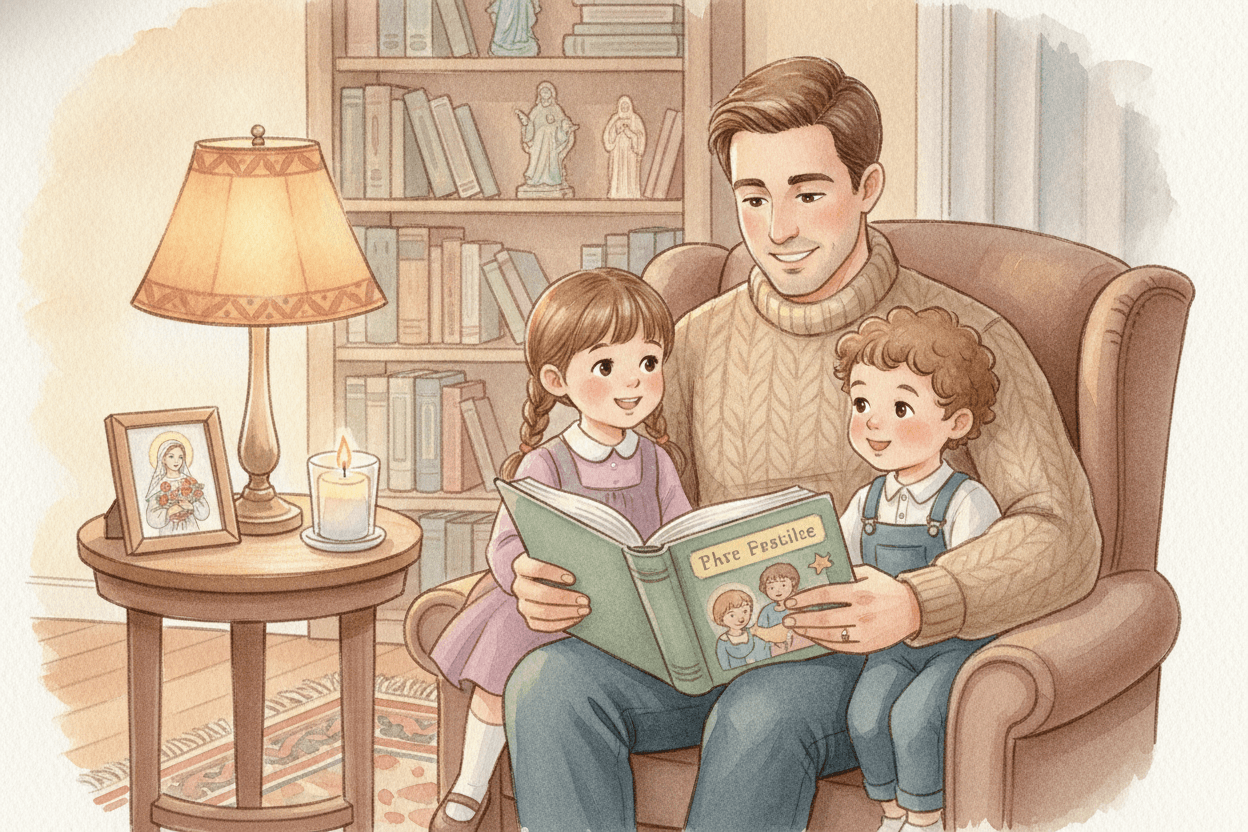 Keep Christ at the Center When Celebrating Saints — illustration for BibleHeroes blog