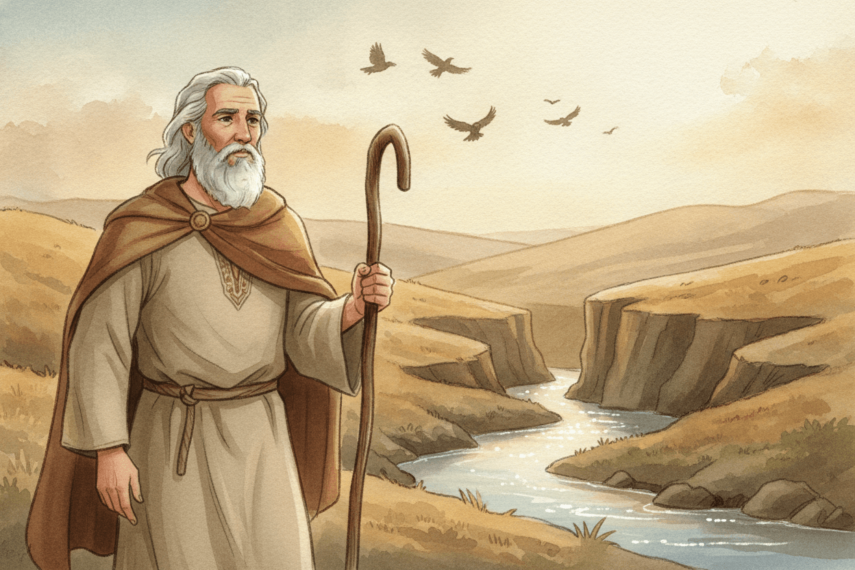 Read the Story Closely: God Meets Elijah at the Wadi — illustration for BibleHeroes blog