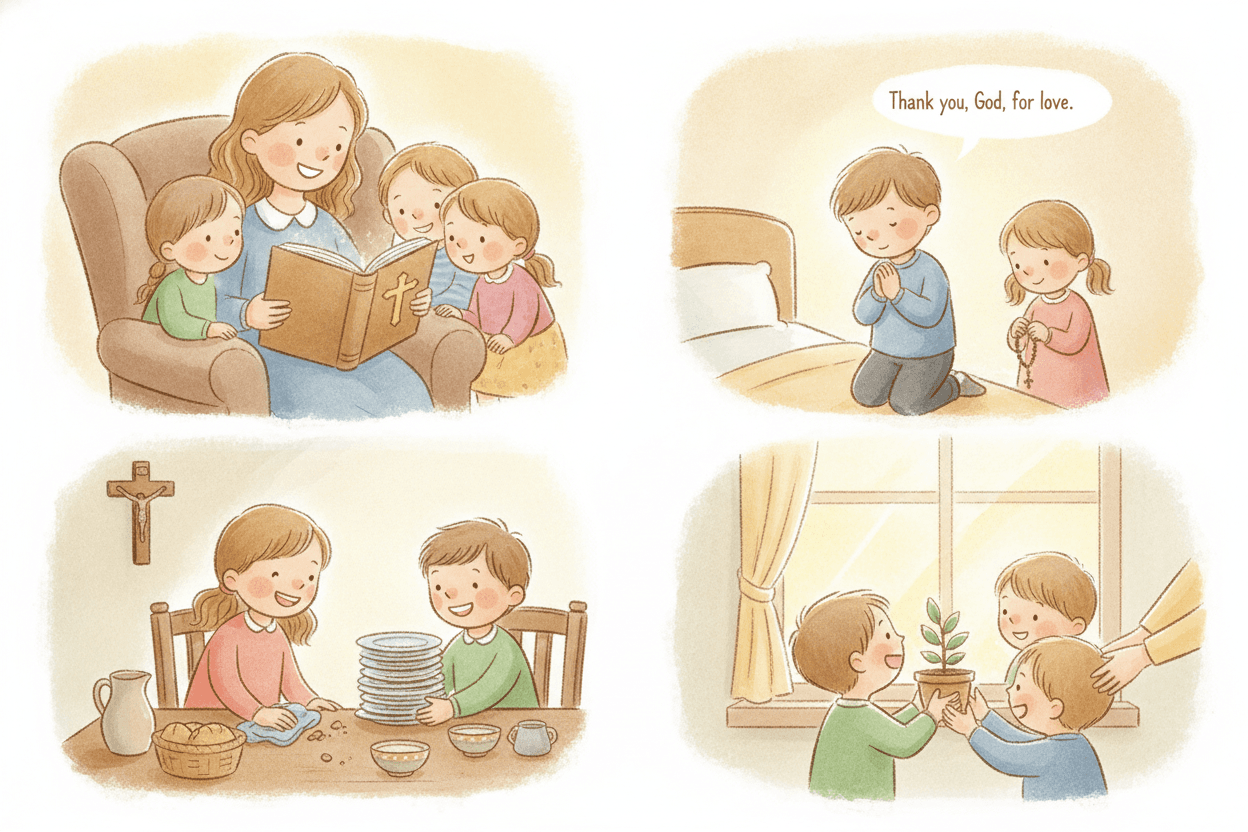 The Four Steps Kids Can Actually Do — illustration for BibleHeroes blog