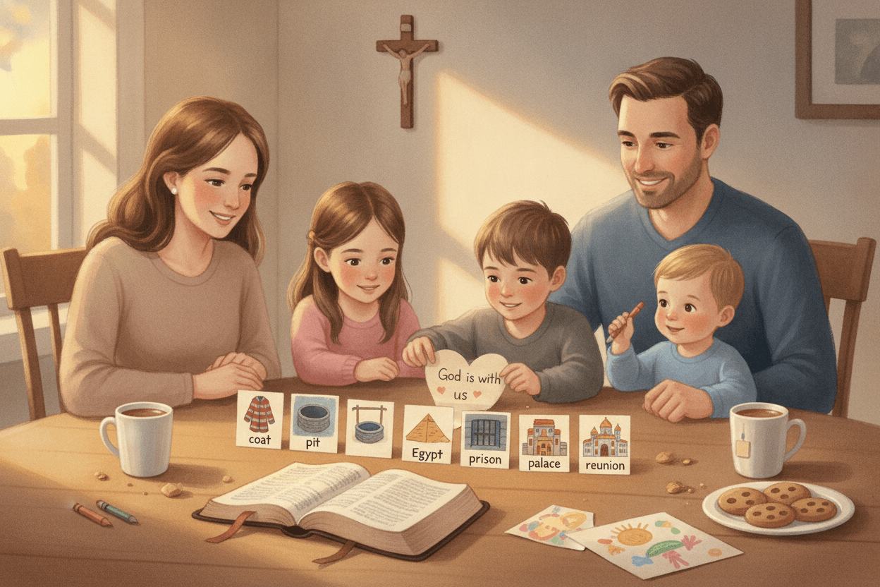 Try a Joseph Story Week at Home — illustration for BibleHeroes blog