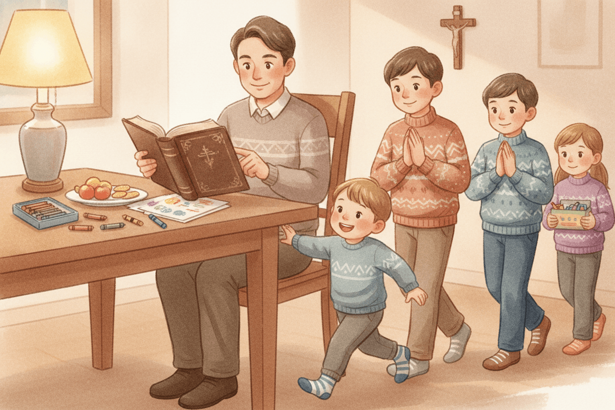 When Kids Need to Move Before They Can Pray — illustration for BibleHeroes blog