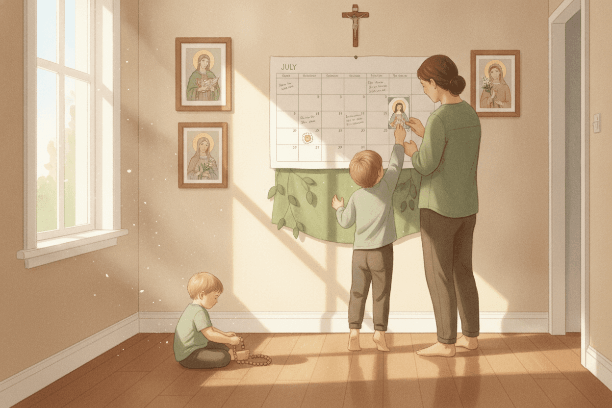 Why Feast Days Belong in Ordinary Family Life — illustration for BibleHeroes blog
