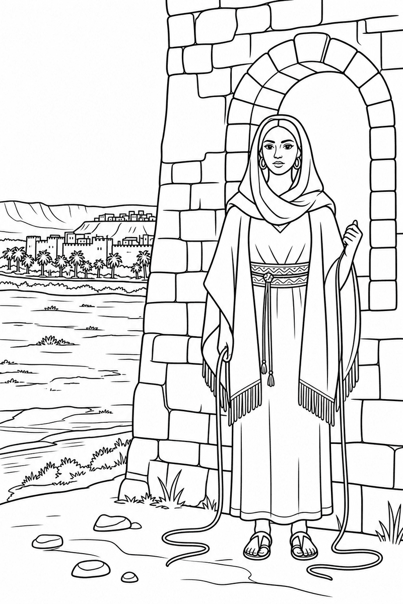 Joshua and the Walls of Jericho coloring page 2
