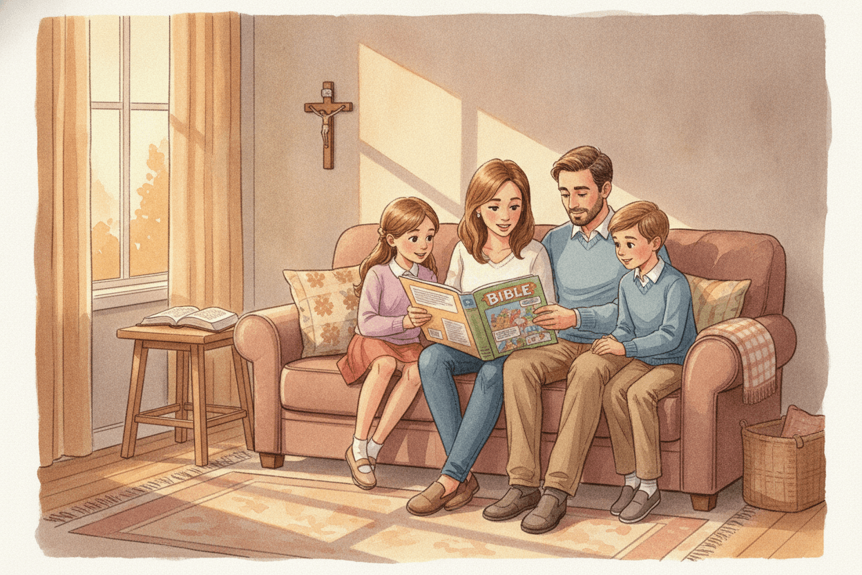 Try a Mantle Conversation This Week — illustration for BibleHeroes blog